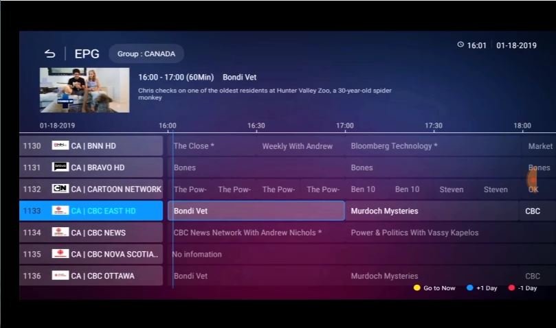 The Best EPG Guide for easy navigation